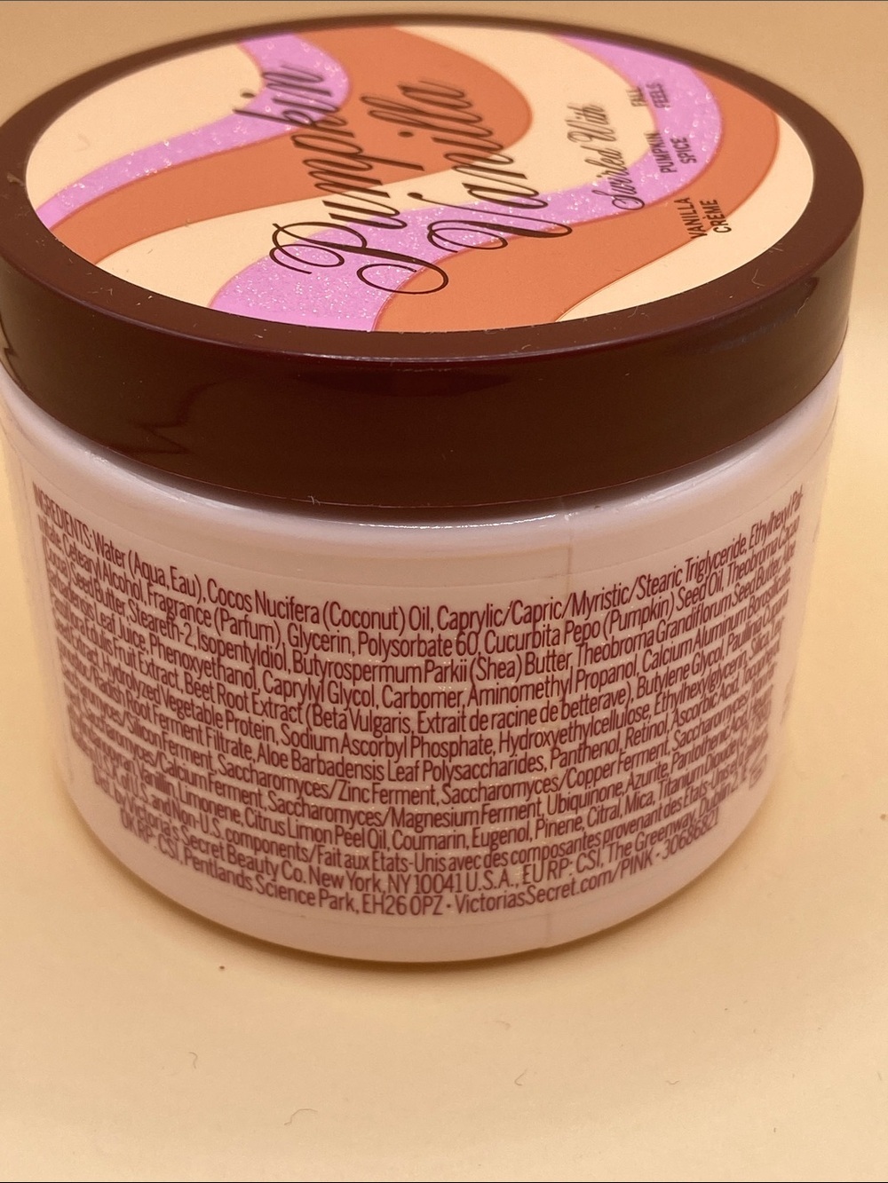 Victoria’s Secret PINK Pumpkin Vanilla Shimmer Me Body Butter 6 oz NEW - Picture 4 of 6
